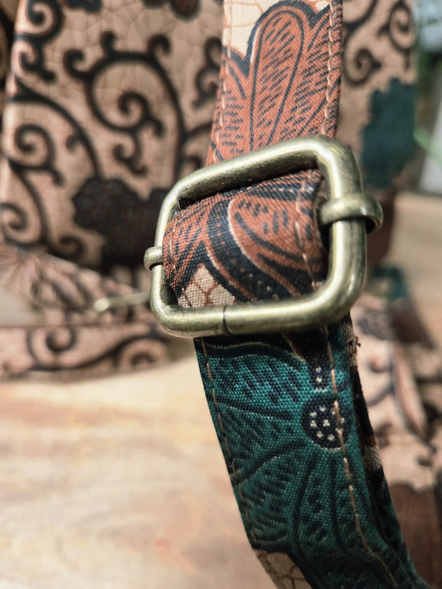 Rugtasje Beige Groen Bruin (4)