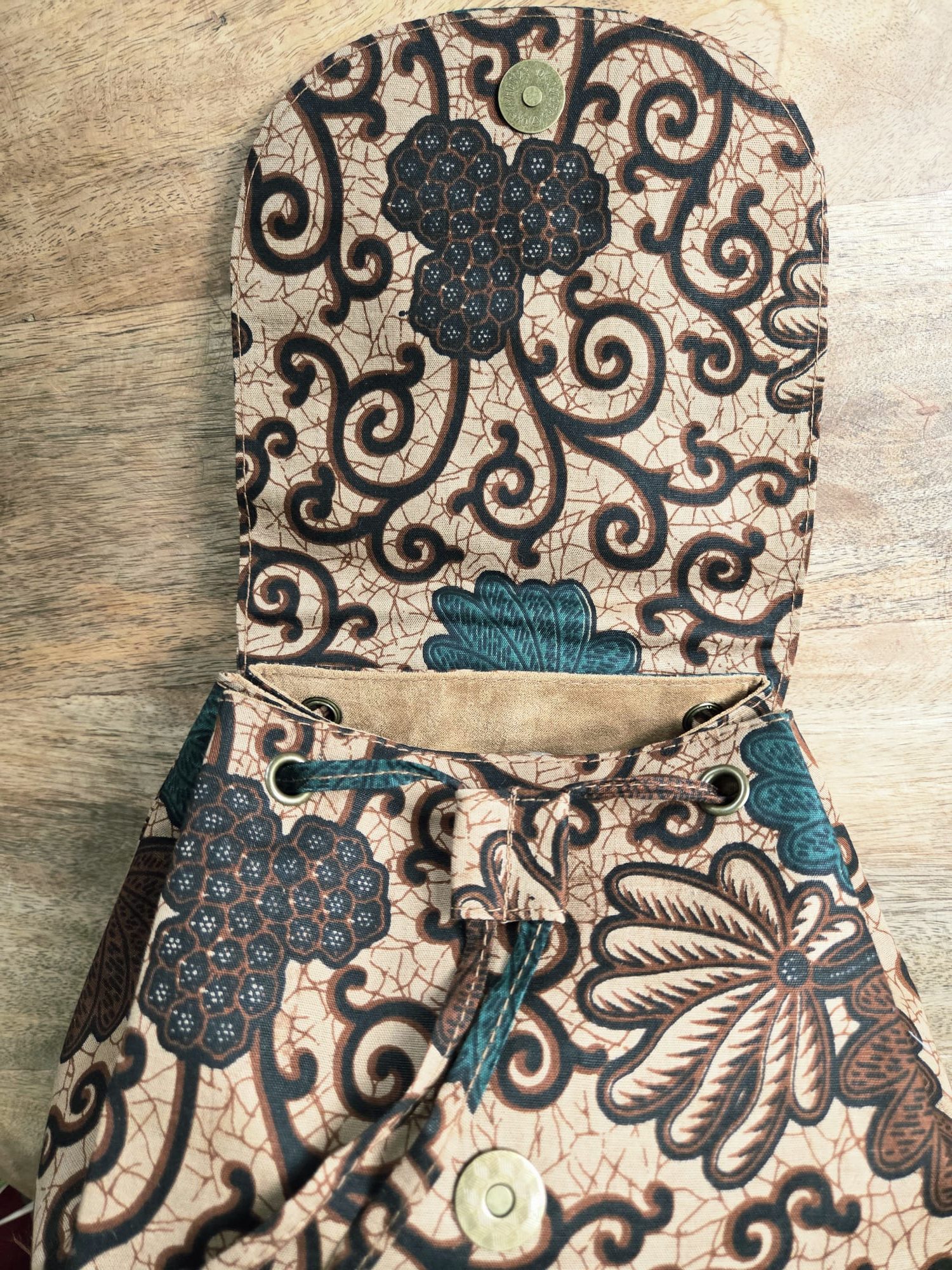 Rugtasje Beige Groen Bruin (6)