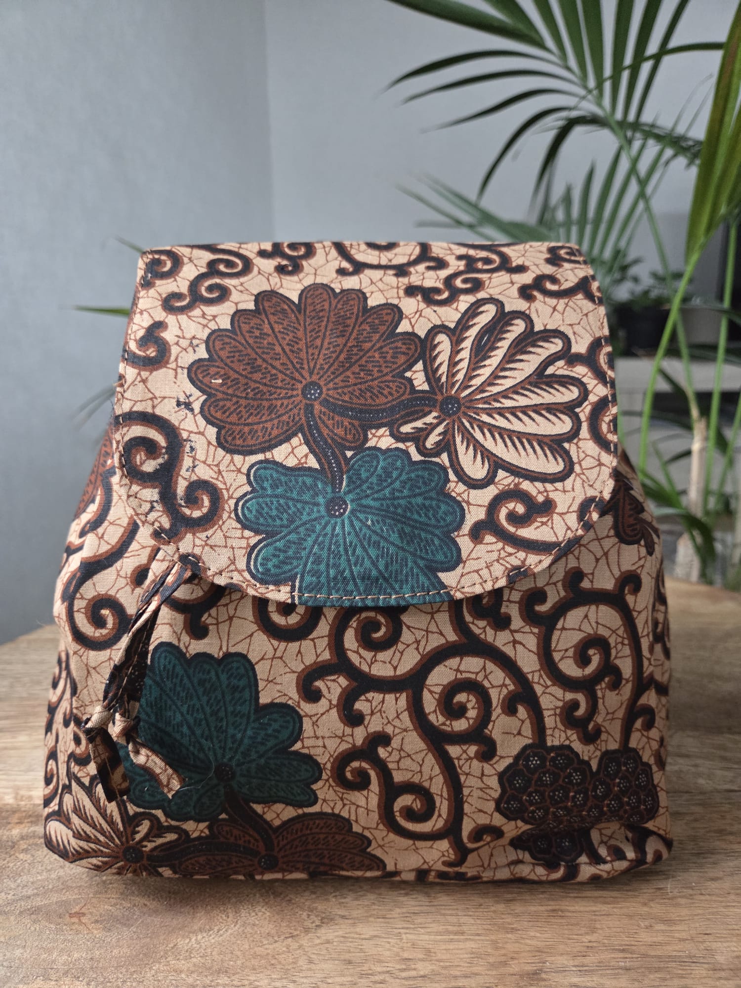 Rugtasje Beige Groen Bruin